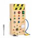  Montessori Holzsensorisches Manipulationsbrett mit LED-Schaltern