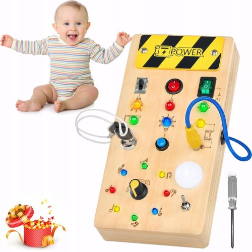  LED-SCHALTER MANIPULATIONSBOARD SENSORISCHES PANEL HOLZSTEUERUNG