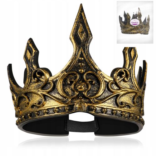  IMPERIAL CROWN König Cosplay realistischer Look Goldtöne
