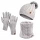  Heyo-Set: Mütze, Halswärmer (Golf), Handschuhe HZ0004, Universalgröße, grau