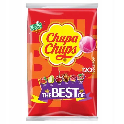 CHUPA CHUPS Best Of - 120er Pack Lollipops in Beliebten Geschmacksrichtungen, 1440g