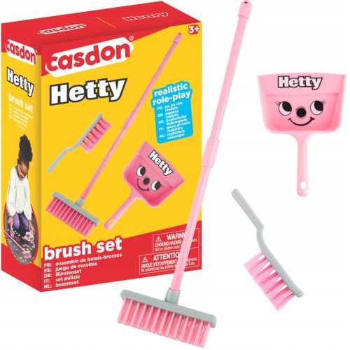  KLEINES REINIGUNGSSET HETTY PINK PINSEL MIT DASHPOINT CASDON 3+