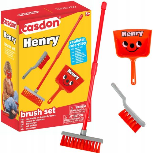  HENRY KLEINES REINIGUNGSSET ROTE BÜRSTE MIT DASHBOARD CASDON 3+