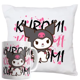    KUROMI ONEGAI MY MELODY KUROMI BECHER- UND KISSENSET, GESCHENKSET