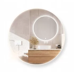    Runder Spiegel, LED beleuchtet, 100 cm, RIAU, mit Touch-Schalter