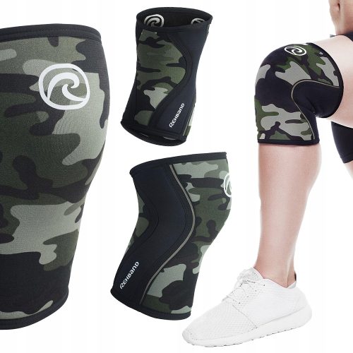  Atmungsaktive Kniebandage REHBAND 5mm Camouflage Neopren M