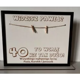    Ein 40er-Teller ist nicht so viel, ein Geburtstagsteller, ein Geschenk, ein Geschenk