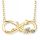 Goldene Infinity-Halskette mit rosévergoldetem 585er Forever Love-SILBER 925