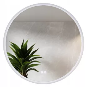  Runder LED-Spiegel 3in1 Drei Farben mit Heizmatte 90CM