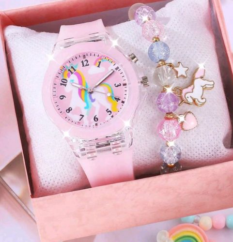  Einhorn-Uhrenarmband-Geschenkbox für Mädchen