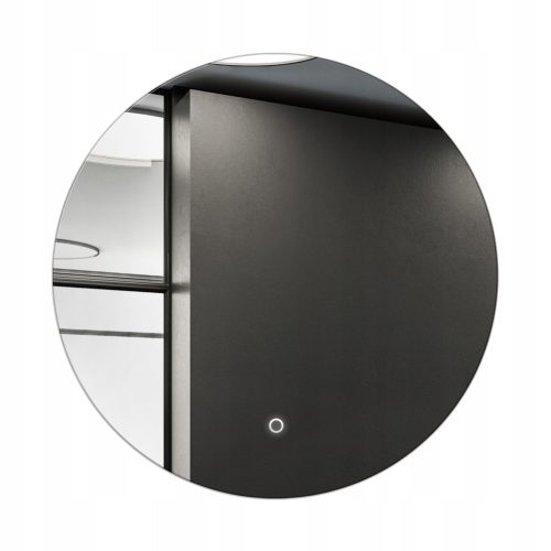  LED-Spiegel 50 cm rund ohne Rahmen, Hintergrundbeleuchtung, polierte Oberfläche, Touch-Schalter