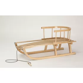  Stoffschlitten aus Holz + Schnur