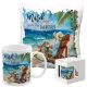  GESCHENK FÜR EINEN RUHESTAND BECHER MIT EINEM KISSEN „LIFE BEGINS IN RUHESTAND“ + NAME