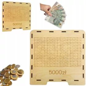  HOLZ-SPARKASTEN MIT GESCHENK ZUM KAUF 5.000 PLN