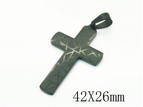  Kettenanhänger, Chirurgenstahl, schwarzes Kreuz, geometrisch matt
