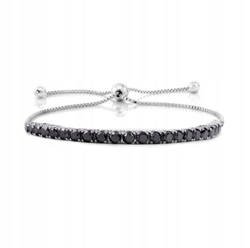  Armband s2 Weißgold, Black Franko, Spinell