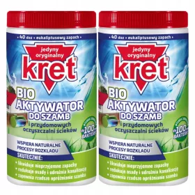    Kret BIO Bakterien für Klärgruben, Kläranlagen, für 80 Wochen, entfernt Gerüche, 2 x 1 kg