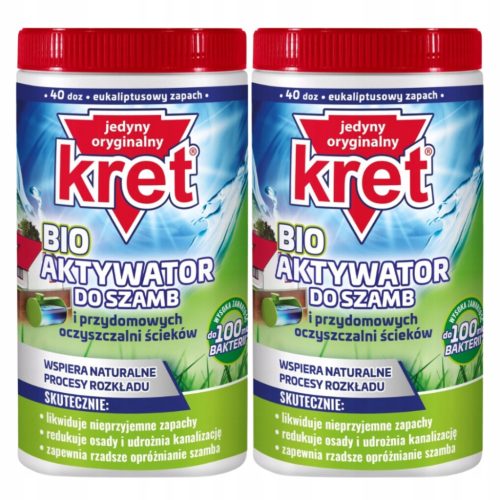  Kret BIO Bakterien für Klärgruben, Kläranlagen, für 80 Wochen, entfernt Gerüche, 2 x 1 kg