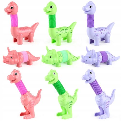  Lindern Sie Stress mit den 9-teiligen Dino-Teleskoprohren für Kinder und Erwachsene