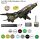  FLUGZEUGMODELL zum Zusammenbau Su-22M4 Monteur, Farben, Grundierung, Lack...