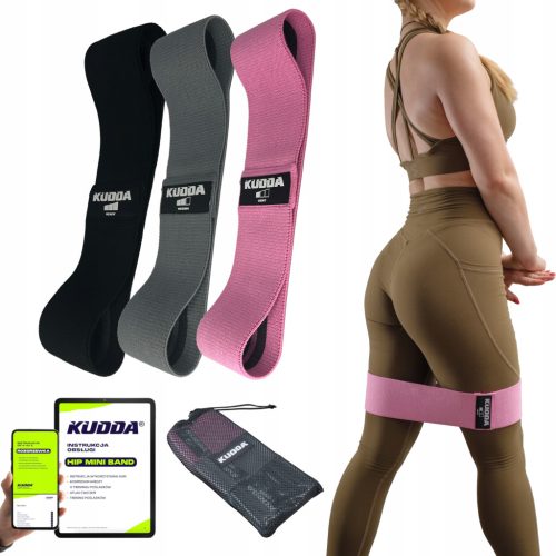  SET AUS 3 HÜFTEN MINIBAND-ÜBUNGSBESTÄNDIGEN, MATERIALBESTÄNDIGEN, STARKEN FITNESSBÄNDERN