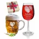  HOCHZEITSGESCHENK FÜR DAS NEUE PAAR HOCHZEITSWEINGLAS + BIERSCHLÜSSEL