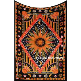    Hippie-Wandteppich, Sonne, Mond, Sterne, Dekoration, Mandala-Tagesdecke