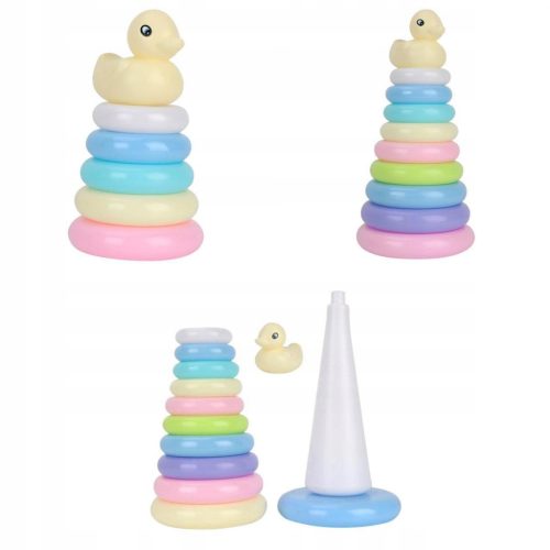  - 3 Stück bunte Stapelringe für Kinder und Babys, pädagogisch