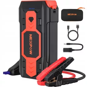    NEXPOW 2500A Powerbank Starter 12V Auto Booster LED 8L Benzin Diesel