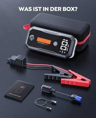  BUTURE Starthilfe 5000A 26800mAh (Alle Gase/10L Diesel) Autobatterie, BETA03