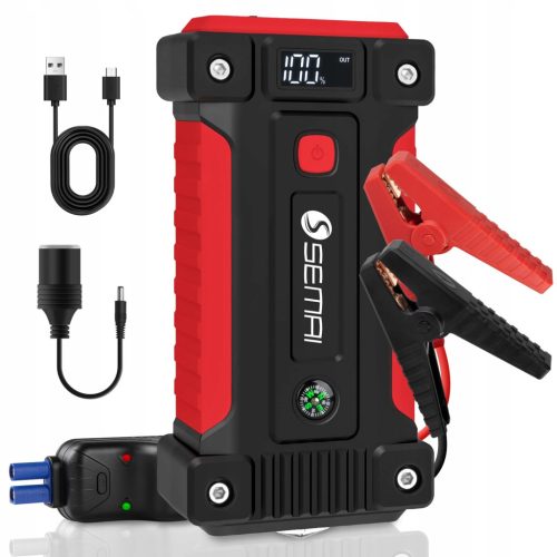 SEMAI Powerbank Starter 2000A 12000mAH 12V USB LED LCD Benzin Diesel