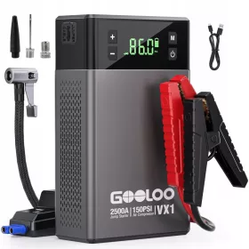    GOOLOO VX1 Powerbank Kompressor 2500A Starthilfe 12V 150 PSI