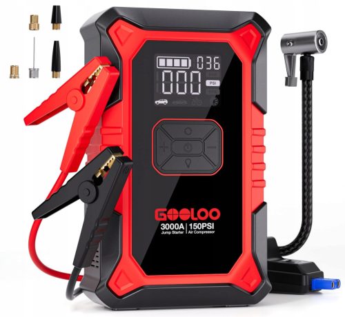  GOOLOO 3000A Powerbank mit 150PSI Kompressor für 12V-Fahrzeuge