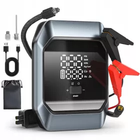    IHOMARA Starter Powerbank 3000A Kompressor 160PSI LED-Taschenlampe