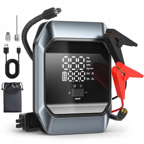 IHOMARA Starter Powerbank 3000A Kompressor 160PSI LED-Taschenlampe