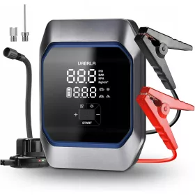    UABRLA Powerbank mit Kompressor 4000 A 160 PSI, bis zu 8,5 l Benzin, 8,0 l Diesel