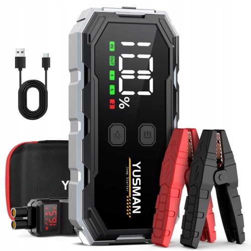  YUSMAN Start-Powerbank 4000 A 12 V, 8 l Benzin, 6 l Diesel, LCD-LED