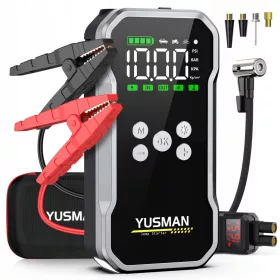    YUSMAN Start-Powerbank 4000 A, 12 V Kompressor, 150 PSI, 15800 mAh, LCD-LED