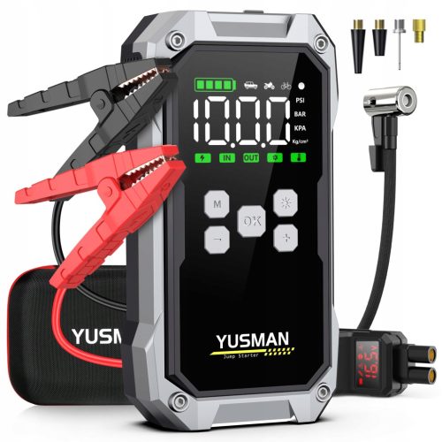  YUSMAN Starter Powerbank 5000A 12V Kompressor 150PSI 21800mAh LED LCD