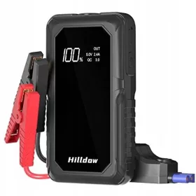    HILLDOW Powerbank 2000A 18000mAh Auto-Starthilfe LED USB QC3.0