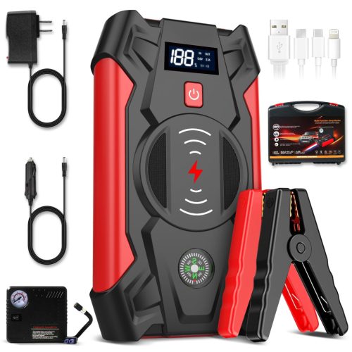  FACAIO Start-Powerbank 1800 A 12 V für 7 l Benzin 55 l Diesel LED