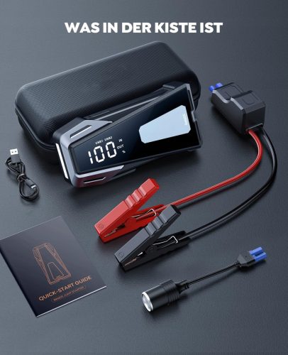  BuTure VAC Powerbank 4000A 12V für Benzin und Diesel mit LED-Taschenlampe zum Starten