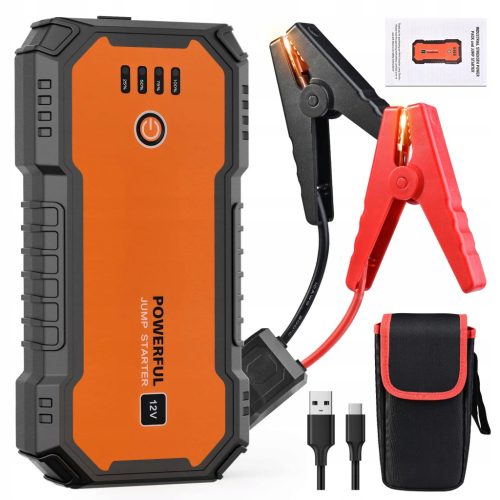  GOLDGE Powerbank 27000 mAh 2000 A 12 V für Auto Benzin Diesel USB LED