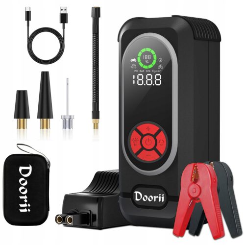  DOORII Starthilfe 4000A 12V Powerbank Autokompressor