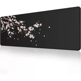    Rosa und schwarzes Kirschblüten-Mauspad (800 × 300 × 3 mm), Edition
