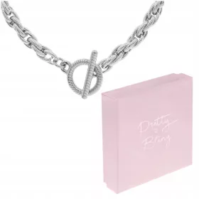  Kette Halskette Silber Stahl TOGGLE Geschenk