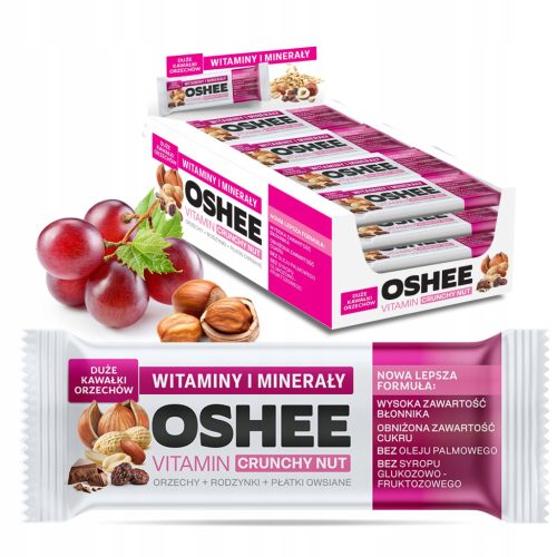 OSHEE Vitamin Müsli Riegel mit Rosinen und Nüssen – Gesunder Snack für den Alltag, 40g