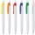  KUNSTSTOFFSTIFTE mit buntem Aufdruck, Beschriftung, Firmenwerbelogo, 100 Stück.