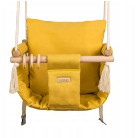  KIDABOO Babyschaukel, Babywippe, Babyliege, PAS CE, senf