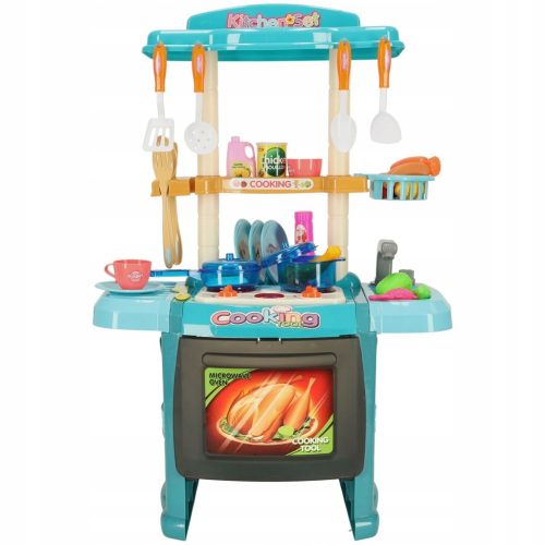  Kinderspielküche, Backofen, Brenner, Geräusche, Lichter + Ausrüstung